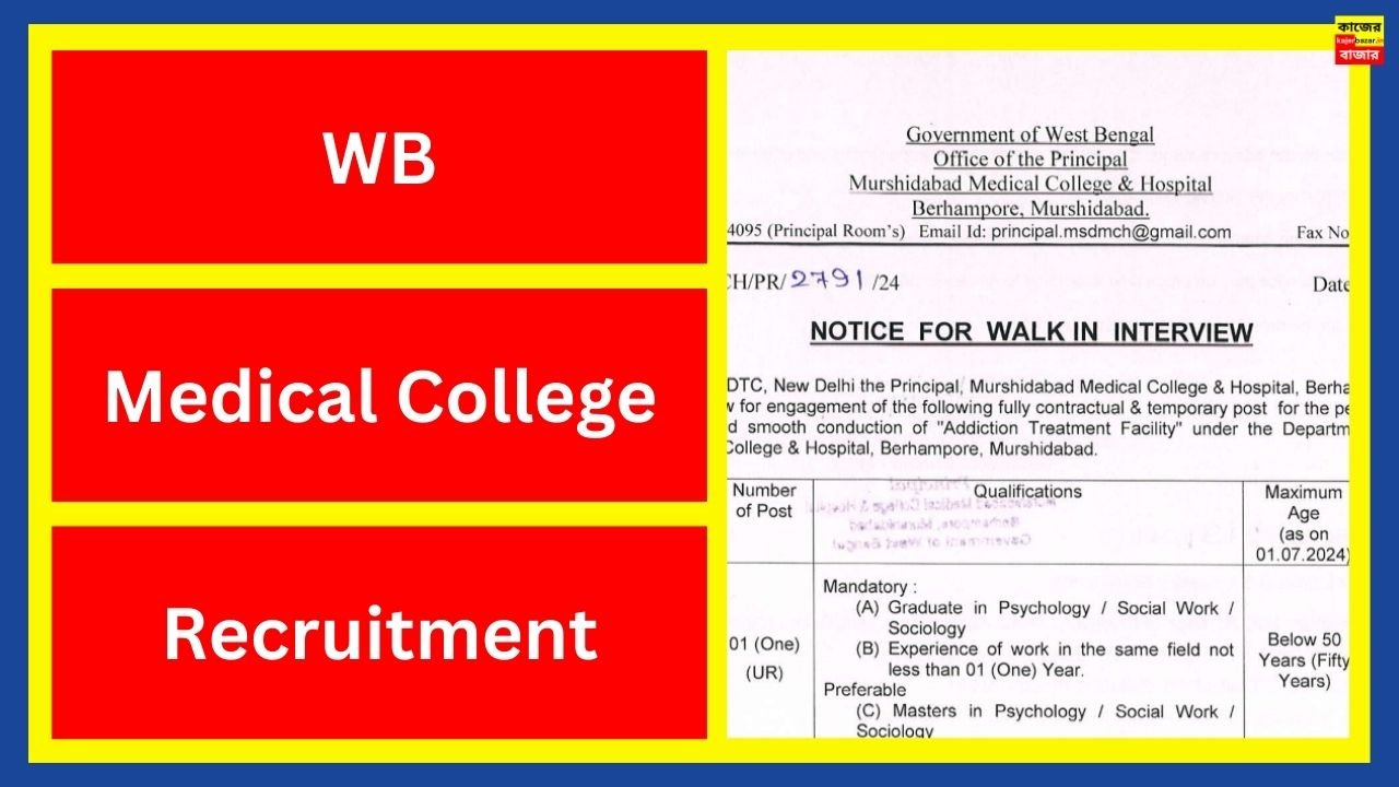 WB Medical College Recruitment 2024